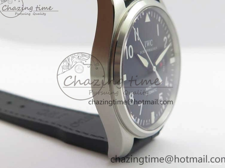 MIROTIME 0108 Affordable Mark XVII IW326501 FKF 1:1 Best Edition Black Dial on Black Leather Strap 7131